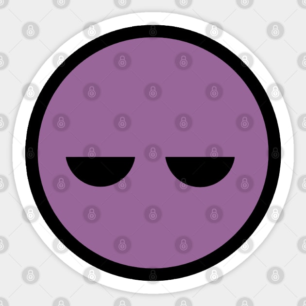 Purple Face Sticker by GreenGuyTeesStore